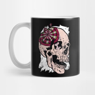 Dartboard Skull Funny Darts Player Mug